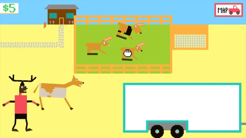 Horsey Game gameplay showing horse capturing and breeding mechanics