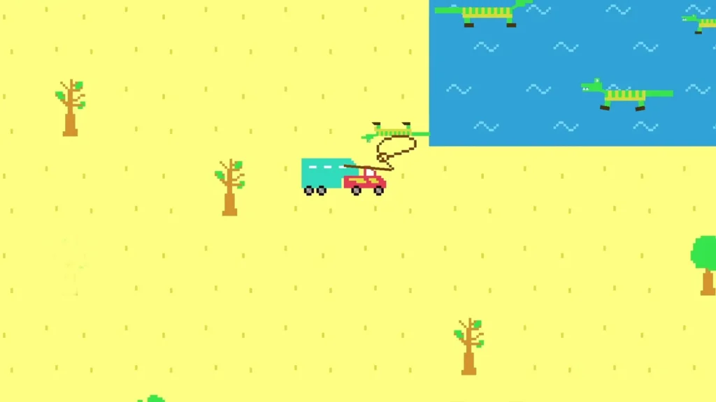 Map showing Horsey Game swamp location north of starting town